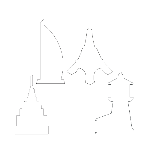 Landmark Themed Shapes